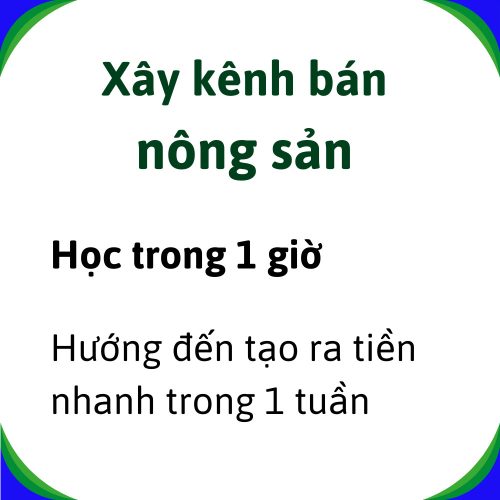Xây kênh bán nông sản - ảnh sản phẩm Xây kênh bán nông sản
